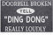 Welcome Mats for Front Door Funny Doorbell Broken Yell Ding Dong Really Loudly Doormat, Durable Natural Rubber Non Slip Back Mats Indoor Outdoor Mats for Entryway Bedroom Kitchen Porch Gray Mat