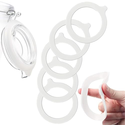 zalati Jar Seals 10pcs Silicone Gasket Seals Rubber Leak Proof Seal Rings for Glass Mason Jars Bottles - 3.7 inches