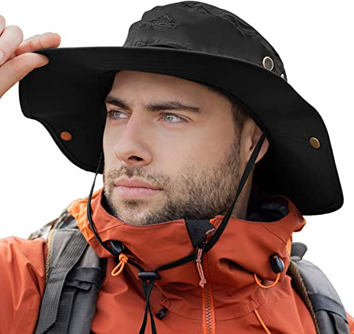 TOP-EX XL/XXL Mens Sun Hat Wide Brim UPF 50+ & Waterproof, Large Outdoor Summer Hats for Walking Trekking Fishing Camping Hiking, Folding Adjustable 54-66CM