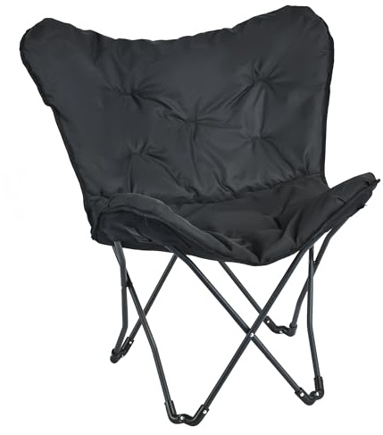 SunnyFeel Oversized XL Padded Camping Chair, Outdoor Butterfly Chair, Portable, Folding, Large Camp Lounge Chairs, Padded Living Room Indoor Chairs Lawn Chairs for Beach,Tailgating,Sport Events,Picnic