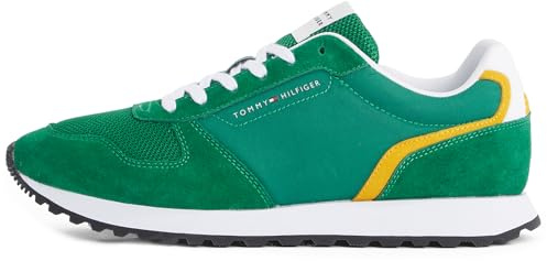 TOMMY HILFIGER Ny EVA RUNNER SUMMER NYLON POP låg topp, GRÖN (Nouveau Green), 7 UK, Grön Nouveau Grön, 41 EU
