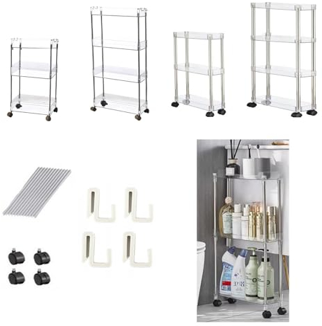 Hooha Standregale,Aufbewahrungsregal Mit Rollen Und Geeignet,Multifunktionales Küchenregal,Schuhregal,Regale,Für Kinderzimmer/Küche/Aufbewahrung/Kleiderschrank/Garage/Camping (70cm×30.5cm×12cm)