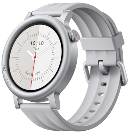 CMF by Nothing Watch 3 Pro Smartwatch with 1.43’ AMOLED Display, 13 days Battery Life, Dual-band GPS, Bluetooth Calls with AI Noise Reduction, Advanced Heart Rate and Sleep Monitoring- Light Grey