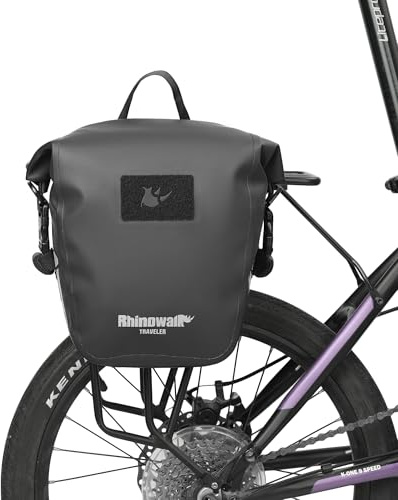 Rhinowalk Borsa da bicicletta impermeabile da 6 litri, borsa da bicicletta, borsa a tracolla per computer portatile, borsa da viaggio, accessori professionali per ciclismo (1 pz)