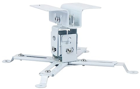 CIYODO Soporte para Proyector De Techo y Pared Acero Resistente Montaje Giratorio Inclinable para Instalación Compacta y Compatible Mayoría De Modelos De Proyectores