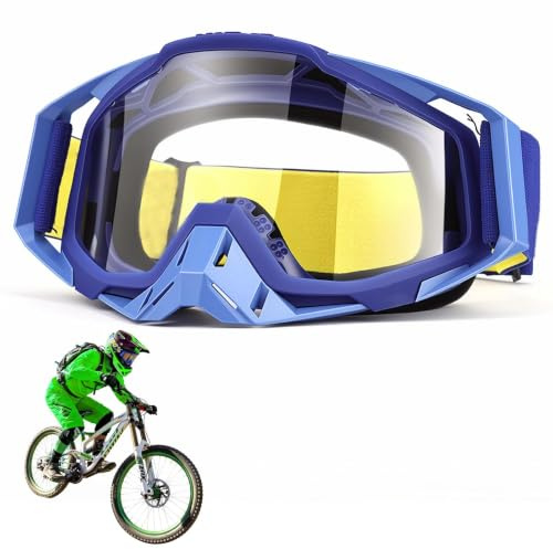 Dexpally Lunette Moto Cross Masque Moto Cross Lunettes Moto Tout Terrain Motocross Goggles Dirt Bike Goggles pour Enduro, VTT, Casques Ouverts