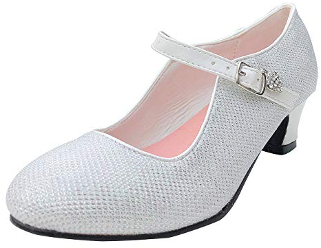 La Senorita spanska flamenco skor prinsessa skor vit silver glamour, - Vitt silver - 29 EU