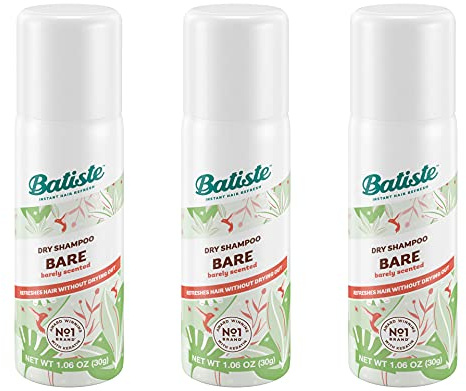 Batiste Dry Shampoo Bare Mini Travel Size 1.06 oz (Pack of 3)