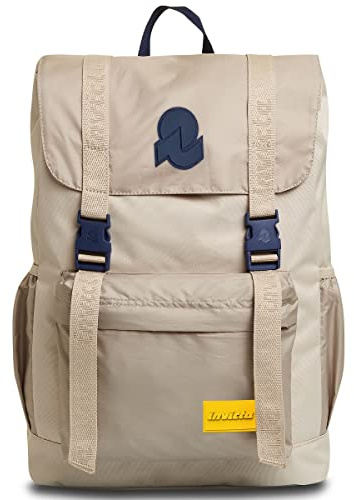 Invicta Zaino Ufficio Chat, Beige Blu, Icon, Zaino Mono Scomparto con Tasca Porta PC 15.6'' e Tasca Porta Borraccia, Studio, Università, Ufficio, per Uomo e Donna