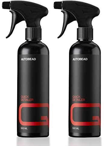 AUTOBEAD Quick Detailer 500 ml – efter tvättlösning – tar bort damm, fingeravtryck, fläckar och utsmetning – polymerbaserad bilspray för högglans – 2-pack