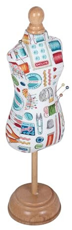 Hobby Gift Nadelkissen aus Stoff, 7 x 7 x 28,5 cm, Kleiderform, Nähutensilien