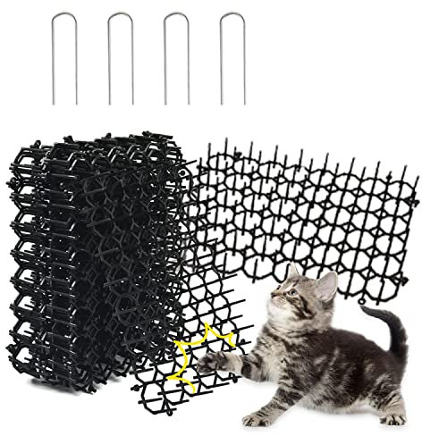 Katzenabwehrmatte, 12PCS Katzen Schreck, Mardergitter, Mardermatte, Katzenabwehr Garten, Katzenschutz, Katzenvertreiber für Draußen, Katzen Abwehr, Katzenabwehrgürtel Geeignet für Gärten Balkone