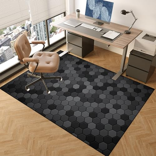 160 x 200 cm Unterlage Schreibtischstuhl | Bodenschutzmatte | Teppich Kratzfest für Parkett und Hartböden | Bürostuhl Unterlage für Stühle | Anti-Silp Computerstuhl Teppiche | Upgrade Version