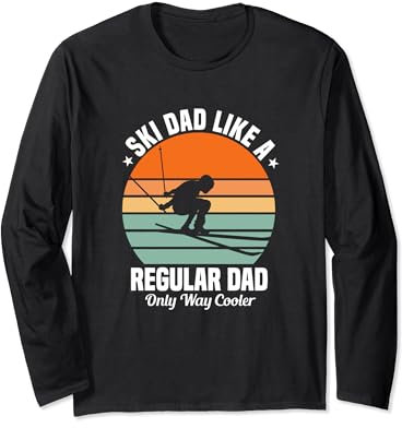 Ski Dad Skifahren Skisport Papa Vater Spruch Langarmshirt