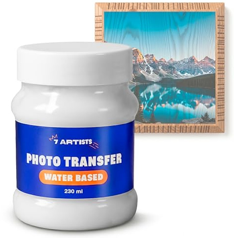 7 Artists Foto Transfer Potch 230 ml Medium Gel Transfert Image | Colle de Transfert Photo