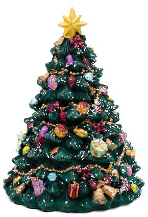 Spetebo Carillon retrò Oh albero di Natale girevole – 16 cm – Decorazione per albero di Natale da appendere con musica – Decorazione natalizia da tavolo per finestra per Natale Avvento inverno