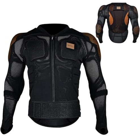 Protège-corps BenKen SBR pour le ski - Équipement de protection pour le sport en plein air - Protège-dos, poitrine et épaules - Veste anti-collision réglable pour le snowboard, le skate, la moto, le