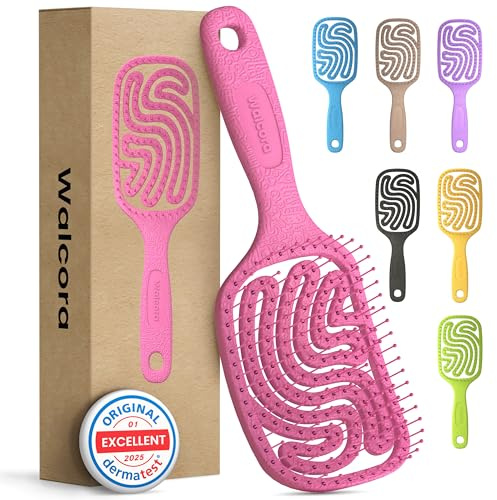 Walcora Spazzola Capelli Districante – Scioglinodi Anti Nodi – Per Capelli Ricci, Lisci, Fini, Bagnati e Lunghi – Hair Brush Anti Rottura per Donna, Uomo e Bambini