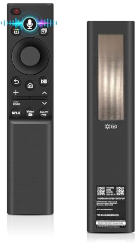 Mando a distancia de repuesto para Smart TV 2021-2023 – Carga solar y USB C, control por voz, teclas de acceso directo, compatible con televisores Samsung y muchos otros modelos