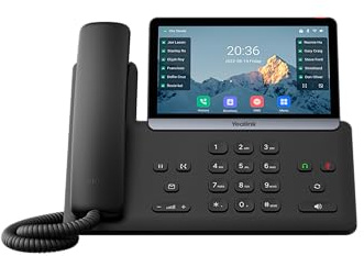Yealink SIP-T87W – 1301227 - Wi-Fi IP Phone - 16 SIP Accounts - 7-inch Color Multi-Point Touch Screen - Dual-Port Gigabit Ethernet, PoE, Power Adapter Not Included