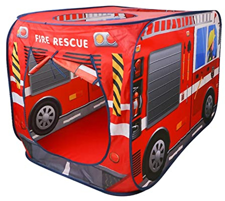Zxpjkyu Tienda de Juegos Ligera, Tienda de Juguetes para Interiores Y Exteriores para Niños - Estilo Camión de/Autobús Escolar/Camión de Hielo /, Camión de Bomberos