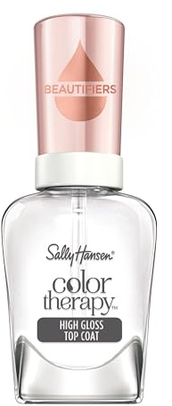 Sally Hansen, Smalto Unghie Color Therapy Nail Beautifiers, High Gloss Top Coat, Smalto Trasparente