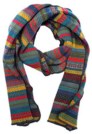 Invero, Merino Schal Cacha, 100% Wolle (Anthrazit)