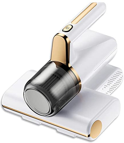 QELLON Aspirador de Mano para Ácaros con Luz UV-C - Para Colchones, Sofás y Alfombras - Color Blanco