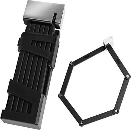 Fahrradschloss hohe sicherheit, Scherfeste Stahlschlösser mit Schlosshalter, Diebstahlsicherung Tragbare Faltschloss für Fahrrad/E scooter/Ebike/Rennrad - Sicherheitslevel 10