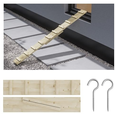 Scala per gatti, scaletta per gatti, per balcone, scale, 2 m, con gancio a vite