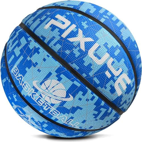Jicsetk Kinder Mini Basketball Größe 5 - Ideal für Kinderhände von 4-8 Jahren - Ideal für Training Soft Basketball (Blau 5)