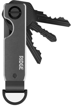 The Ridge Portachiavi Compatto in Metallo | Minimalista Innovativo per 2-6 Chiavi - Custodia in Canna di Fucile, 8 cm