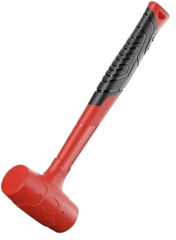 SAJMAKUWLA Rubber Mallet, Martello livellatore for Piastrelle Multifunzionale in Gomma 1 Pezzo for piastrellista Martello for Piastrelle for Pavimenti Domestici con Impugnatura Ammortizzante