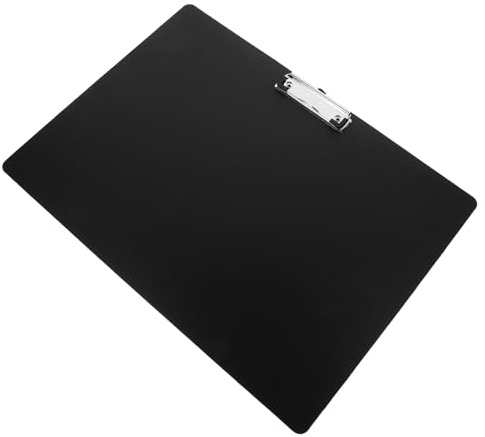 Angoily Tavoletta Fermafogli A3 in Plastica Nero Clip in Metallo Ergonomica, Facile da Usare e Maneggiare per Disegno e Scrittura in Ufficio e Scuola