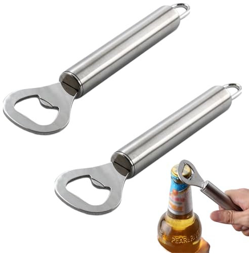 2 Stück Flaschenöffner Bottle Opener Bierflaschenöffner Kapselheber Bieröffner Flaschenöffner Personalisiert Kapselheber Mit Tragbare Lochdesign Großes Geschenke Für Männer Neujahrs Camping