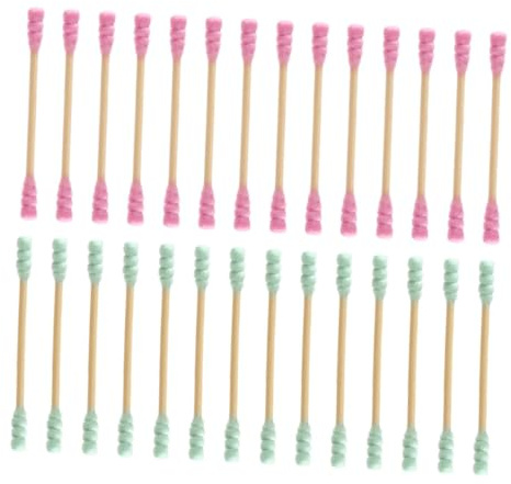Wuxiuxiu 1000 bastoncillos de algodón desechables en espiral de doble cabeza, utilizados para maquillaje, limpieza de orejas y manualidades hechas a mano