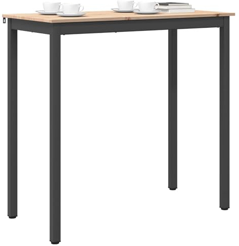 vidaXL Table de Bar Naturel 110 x 55 x 105 cm Bois de pin Massif, Table de Bar Moderne pour Salle à Manger, Meuble élégant, Surface en pin Massif, Parfaite pour espaces contemporains