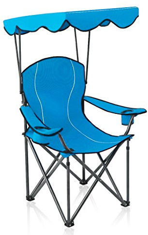 ALPHA CAMP Heavy Duty Canopy Camping Chairs with Adjustable Sunshade