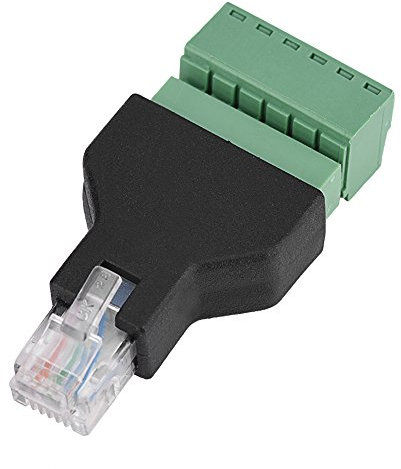 VBESTLIFE Ethernet RJ12 6P6C enchufe a enchufe de adaptador de terminal de tornillo de 6 pines, 1 pieza