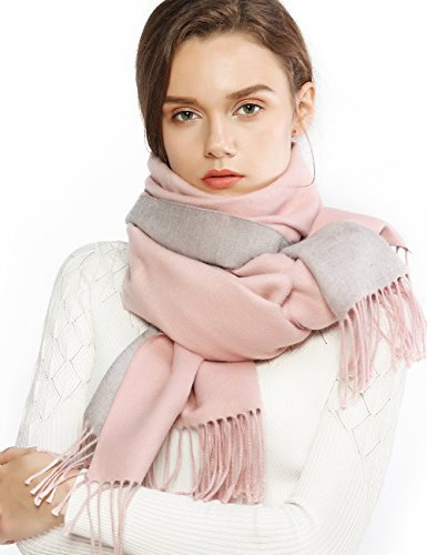 RIIQIICHY Echarpe Femme Hiver Chaud Chale Rose Grosse Echarpes Femme Grande Pashmina Cadeau Femme Anniversaire Noel