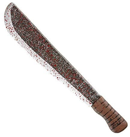 W WIDMANN MILANO Party Fashion - Machete insanguinato, 56 cm, arma giocattolo, accessorio per Halloween