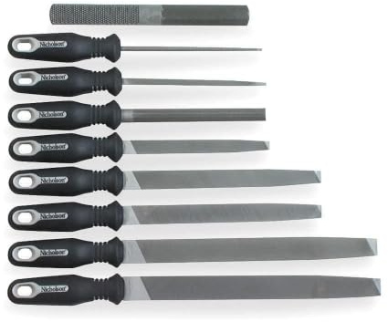 Nicholson 9 Pc. 6, 8, 10 & 12 Maintenance File Set with Ergonomic Handles - 22030HNNN, Multicolor, One Size