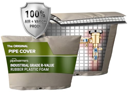 The Original Winter Pipe Insulation Cover (0ËF) - Extra-Thick EVA+NBR (UV-Coated) Insulated Backflow Preventer Freeze Protection, Pump Cover, Sprinkler/Well/Valve Head Cover - (24 W X 18 H)