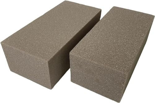 Silk Flower Foam - 2x Dry Floral Foam for Artificial Flowers, Florist Craft Bricks, Arranging for Wedding, Party & Funeral Centrepieces & Arrangements