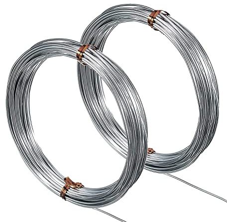 SKYPRO 1.0mm 16FT y 2.0mm 3FT 304 Alambre de Acero Inoxidable para Manualidades Manuales Artes y Artesanías Alambre de Baile Esculpir Alambre Artístico Alambre de Fabricación de Joyería