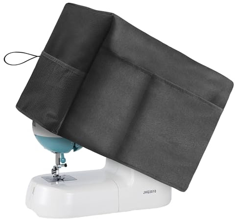 Boczif Funda Protectora para Máquina de Coser Con Bolsillos de Almacenamiento, Cubierta Antipolvo Compatible Con la Mayoría de Máquinas y Accesorios Estándar Singer