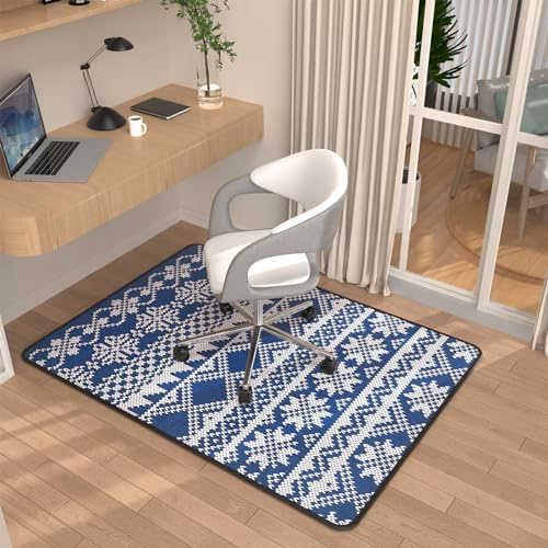 Heavy Duty Office Chair Mats for Carpeted and Hardwood Floor 120 x 90 cm Carpet Protector Chair Mat for Home and Office Floor Mat for Office Chair Anti-skidding Knitting