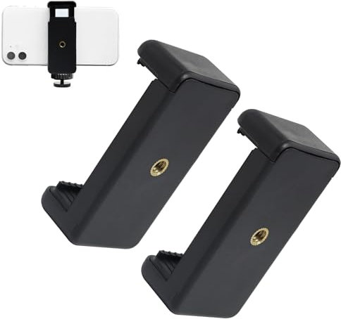 EuAcesry Soporte para trípode para smartphone, 2 piezas adaptador para soporte para teléfono universal, abrazadera ajustable para monopié trípode puerta para selfies Stick pour tous les Smartphones