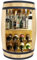LED Weinfass Bartisch mit Flaschenablage und Fass Bar Weinregal Holzfass Theke Möbel für Wohnzimmer 80 x 50 cm