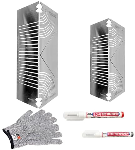 Diliwadu 2 Pack Angle & Arc Marking Tool, Metal Square Arc Ruler, Linear Arc Dual-Purpose Scriber Square Ruler, Square Steel Pipe Bend Metal Marking, Arc And Angle Cutting Tool